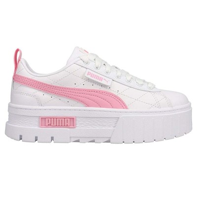 Женские розовые и белые кроссовки на платформе Puma Baby Phat X Mayze на шнуровке, повседневная обувь