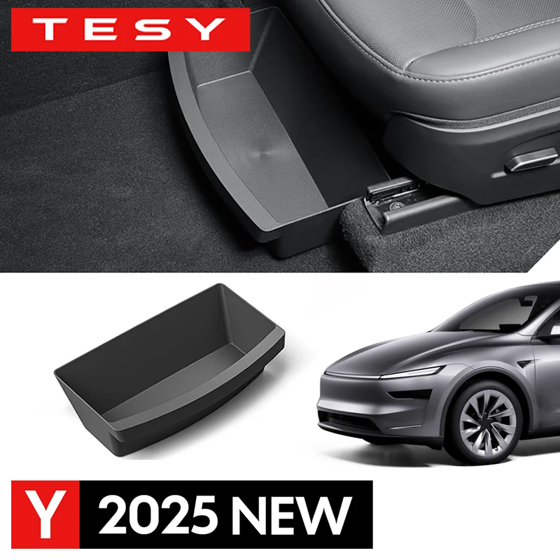 For Tesla New Model Y 2025 Launch Juniper Front Seats Under Seat drawer TPE Stor