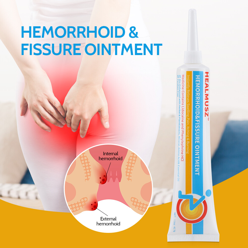 Hemorrhoids Remove Ointment Herbal Cream Relief Piles Pain Reduce Itching 42.5g