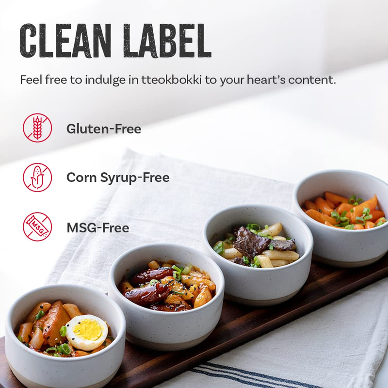 Original Tteokbokki, Gluten-Free Korean Rice Cakes, Authentic Spicy Korean Stree