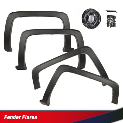 4X Factory Style Fender Flares Fit For 2014-19 Chevy Silverado 1500 2500 3500 US