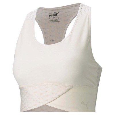 

Puma Mid Impact Flawless Sports Bra Womens Size  Casual 520298-75, Бежевый