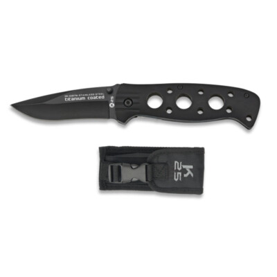 NAVAJA TACTICA RUI K25 ACERO INOXIDABLE HOJA 8,5 CM TITANIUM PESCA CAZA 10876