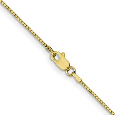 Pre-owned Skyjewelers Real 10kt Yellow Gold .90mm Box Chain; 22 Inch; Lobster Clasp