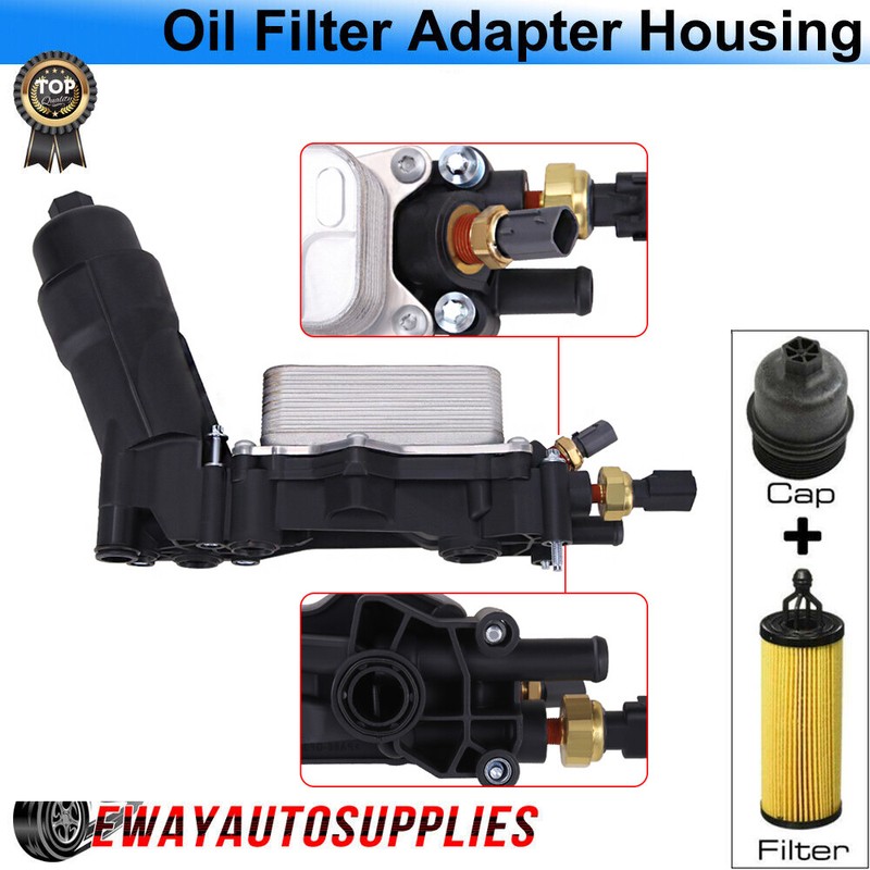 Cooler Filter Housing Adapter For 2014-2017 Jeep Dodge Chrysler Ram 3.6l V6