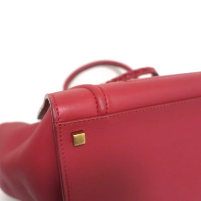Celine Medium Phantom Luggage Tote Bag Red Leather