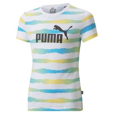 

Футболка Puma Essentials+ Bleach Aop с круглым вырезом и короткими рукавами для девочек, размер  C, Белый, Puma Essentials+ Bleach Aop Crew Neck Short Sleeve T-Shirt Youth