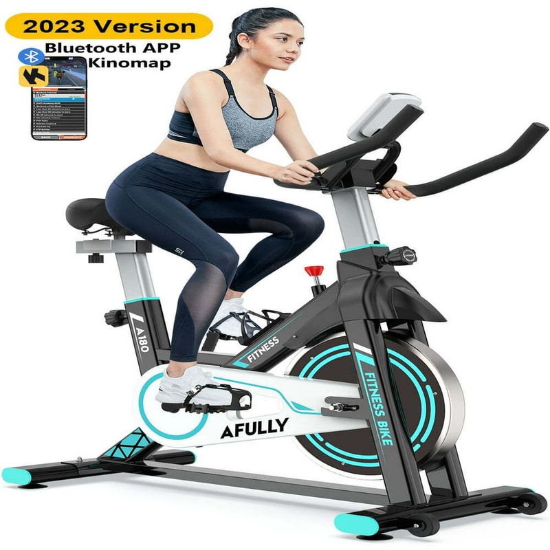 Indoor Cycling Exercise Bikes Stationary Fitness Cycle Upright Cycling Belt Driv