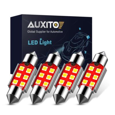 4x Super Bright CANBUS 578 6411 211-2 42MM LED Dome Light Bulb 6000K Clear White