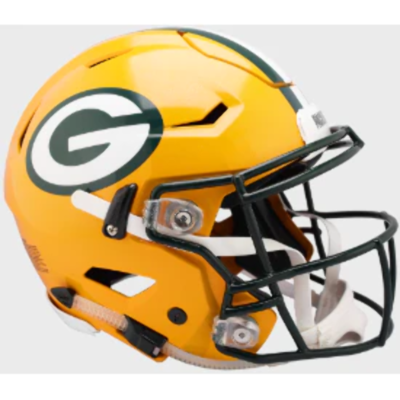 Green Bay Packers Full Size Authentic SpeedFlex Football Helmet - NFL.