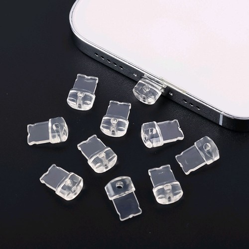 5x Anti-Dust Plug Clear Charge Port Dust Plug DIY For iPhone Stopper Protection