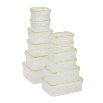 24-piece Locking Food Container Set, Clear | Storage Strg St Set Continr Fod