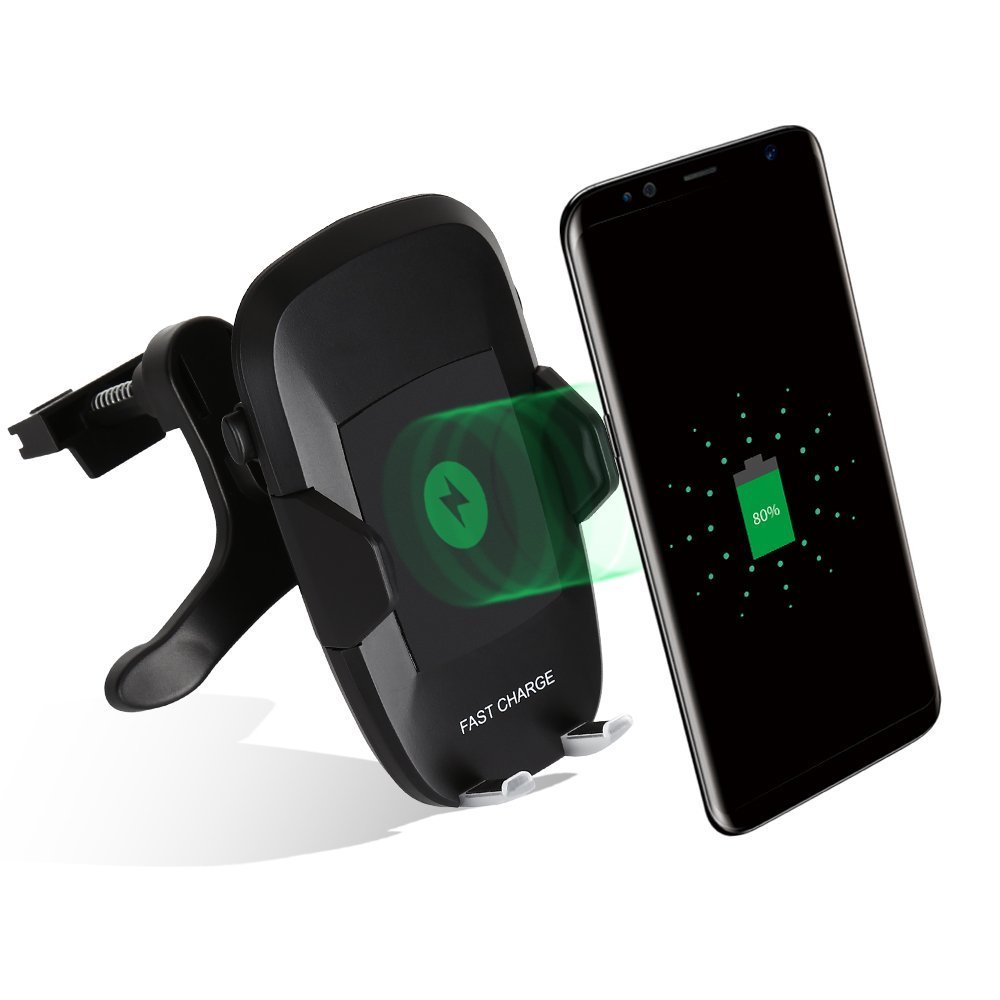 Supporto Auto Presa Aria Con Caricabatteria Wireless Per Smartphone Linq C-q67