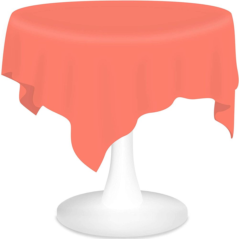 Coral Plastic Tablecloths 3 Pack Disposable Table Covers 54 X 108 Inches Shower