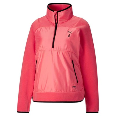 

Женская толстовка Puma Seasons Fleece Mock Neck Half Zip Толстовка розовая 52258235, Розовый