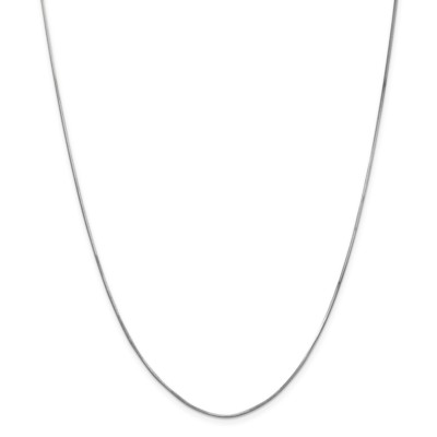 Pre-owned Superdealsforeverything Real 14kt White Gold 1.00mm Octagonal Snake Chain; 20 Inch; Lobster Clasp