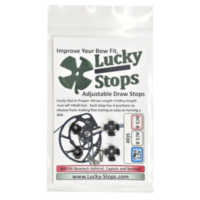 Draw Stops Size ACS Pro Pack fits Bowtech Admiral Captain and Sentinel bows