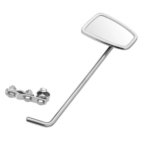 4 X14 INCH MIRROR STEMS AND BRACKETS IN CHROME FOR LAMBRETTA AND VESPA MOD RACK