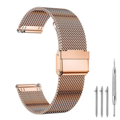 18mm 20mm 22mm Stainless Steel Mesh Metal Watch Strap Milanese Loop Band Unisex