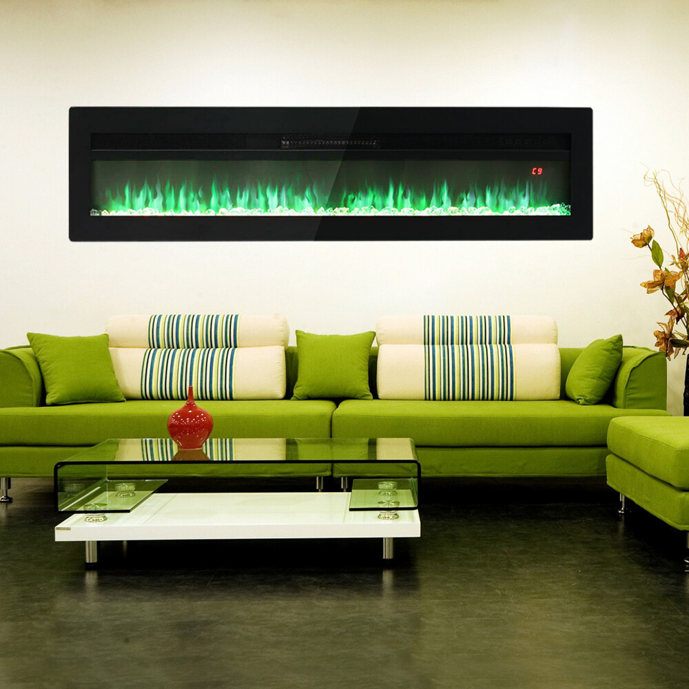 Electric Fireplace with 9 Color Flame Touch Screen Remote Control 40"/50"/60"