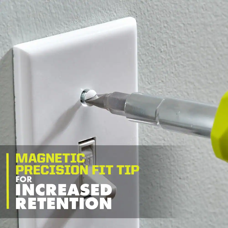 NEW Ryobi Multi-Bit 11in1 Screwdriver Cushion Grip Handle Bits and Nut Drivers