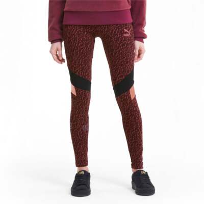 

Женские леггинсы с высокой талией Puma Tfs Graphic Размер  Athletic Casual 597753-18, Burgundy, Puma Tfs Graphic High Waisted Leggings