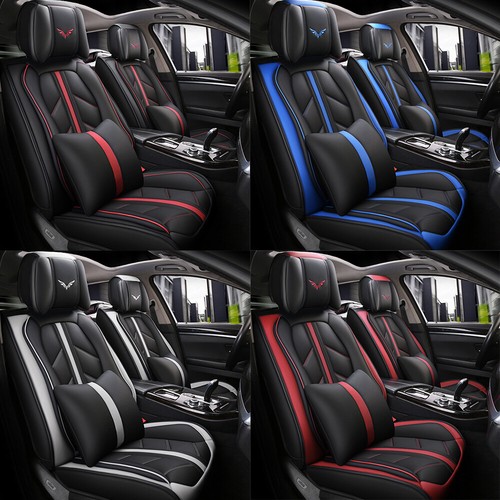 Deluxe Leather Universal 5-Seats SUV Car Seat Covers Front Rear Cushion