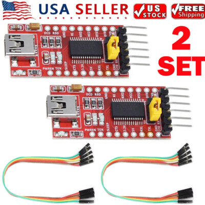 2 SET FT232RL 3.3V 5.5V FTDI USB to TTL Serial Adapter Module Mini Port HOT