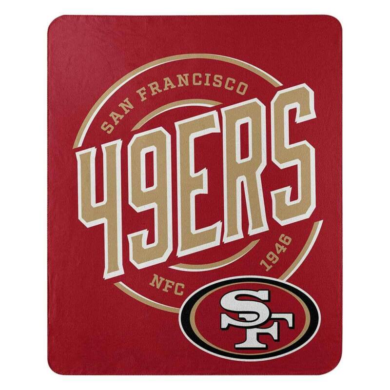New San Francisco 49ers Nfl Super Soft Fleece Throw Blanket Large Size 50"x60"