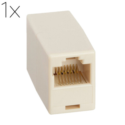 RJ45 Inline Coupler Ethernet Cable Coupler 8P8C Straight Cat5e Coupler Beige