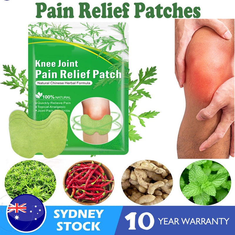 Knee Wormwood Pain Relief Patches Herbal Pads Warming Plaster Joint Sticker
