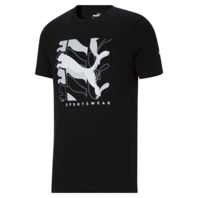 

Puma Athletics Logo Футболка с круглым вырезом и короткими рукавами Мужские черные повседневные топы 847084, Черный, Puma Athletics Logo Crew Neck Short Sleeve TShirt