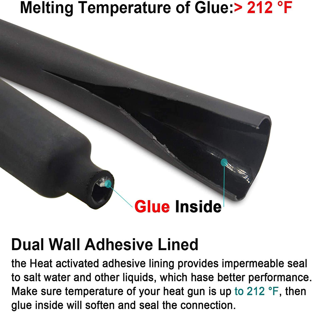 Heat Shrink Tubing 3:1 Marine Wire Wrap Insulation Cable Sleeve Tube Assortment