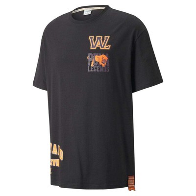 

Мужская черная повседневная футболка Puma We Are Legends с круглым вырезом и короткими рукавами, Черный, Puma We Are Legends Graphic Crew Neck Short Sleeve T-Shirt