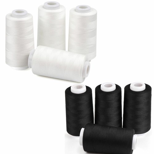 4 Kone Overlockgarn Allesnäher Nähgarn 3000 Yard Polyester Nähmaschinen-Garn