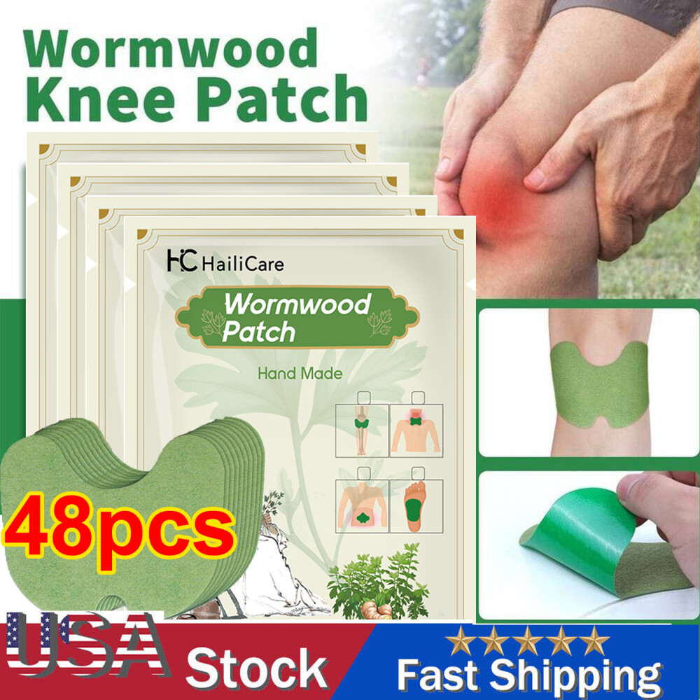 48pcs Knee Pain Relief Patches Wormwood Knee Patch Neck/Back Pain Relief Patches