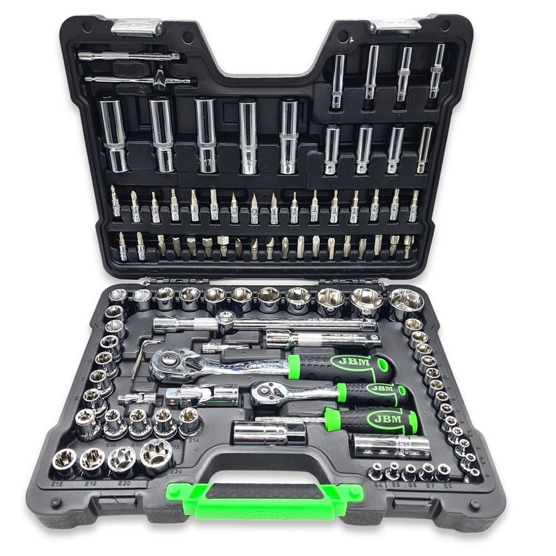 Valigia Set Chiavi A Bussola 108 Pezzi Vanadium Crome Con Cricchetto E Torx 