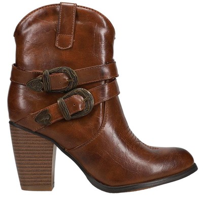 

Женские коричневые повседневные ботинки Roper Maybelle Round Toe Cowboy Boots 09-021-1557-20, Коричневый, Roper Maybelle Round Toe Cowboy Booties