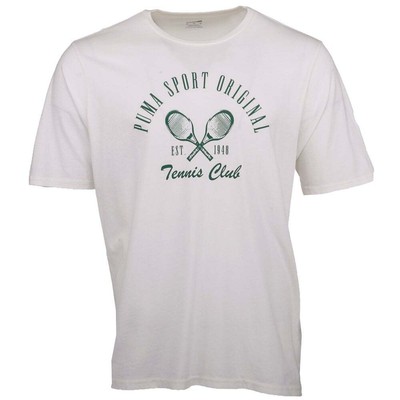 

Puma Tennis Club Crew Neck Футболка с коротким рукавом Мужские белые повседневные топы 536666-02, Белый, Puma Tennis Club Crew Neck Short Sleeve TShirt