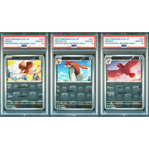 PSA10 Pidgey Pidgeotto Pidgeot Master Ball Reverse Holo Set