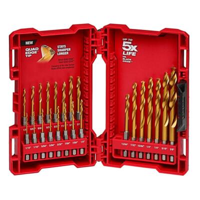 Shockwave Impact Duty Titanium Drill Bit Set (23-Piece)