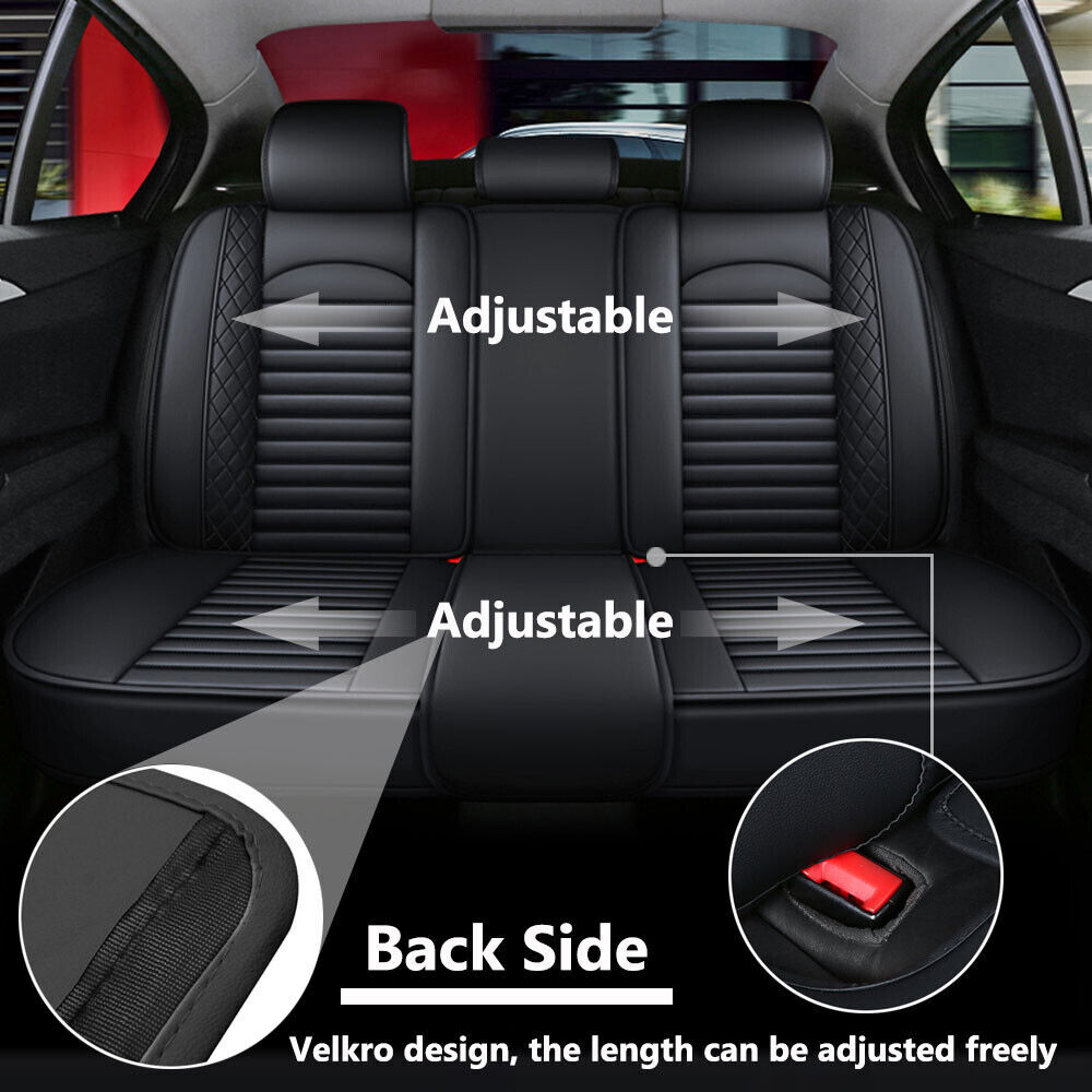 For Kia Full Set Car Seat Covers Leather 2/5 Seater Front Rear Cushion Protecter