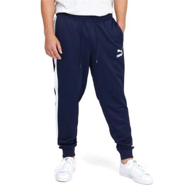 

Спортивные брюки Puma Iconic T7 Большие высокие мужские синие повседневные спортивные штаны 53184006, Синий, Puma Iconic T7 Track Pants Big Tall