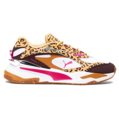 Женские белые кроссовки Puma RsFast Leopard Lace Up Повседневная обувь 38712601