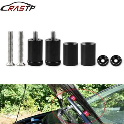 4Pcs Black Universal Engine Hood Vent Spacer Riser Kit for Turbo Motor Swap