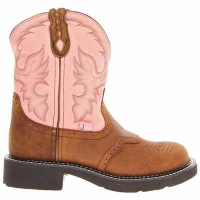 

Justin Boots Gemma Round Toe Cowboy Womens Size 6.5 B Casual Boots L9901, Коричневый, Justin Boots Gemma Round Toe Cowboy
