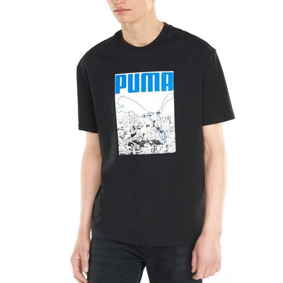 

Puma Photoprint Graphic Crew Neck Футболка с коротким рукавом Мужские повседневные топы размера, Черный, Puma Photoprint Graphic Crew Neck Short Sleeve T-Shirt