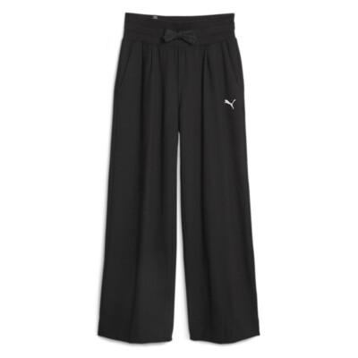 Прямые брюки Puma Her с завышенной талией, женские черные повседневные спортивные брюки 67600701