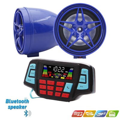 Waterproof Motorcycle ATV UTV Bike Audio System Handlebar FM Radio iPod Stereo