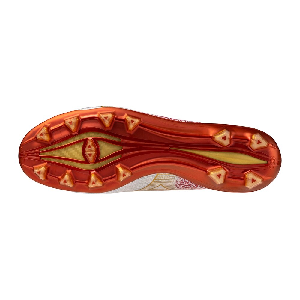 Pre-owned Mizuno Alpha Japan Sr4 Champion Gold Soccer Cleats P1ga249904 Men's Size In Red